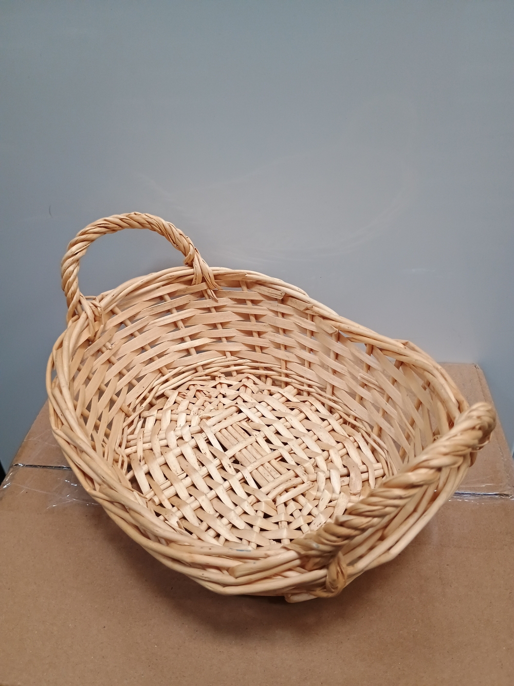 Vintage Oval Rattan Natural Woven Basket with Handles - The Multi-Use Farm House